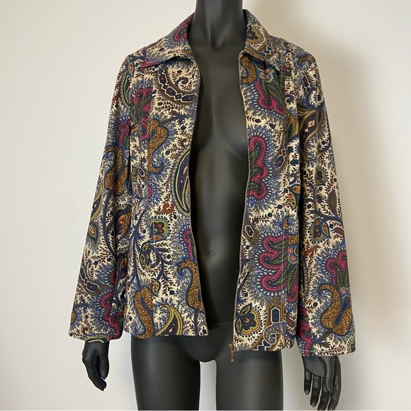 Tabi simply classic paisley zip up jacket L - Picture 5 of 9